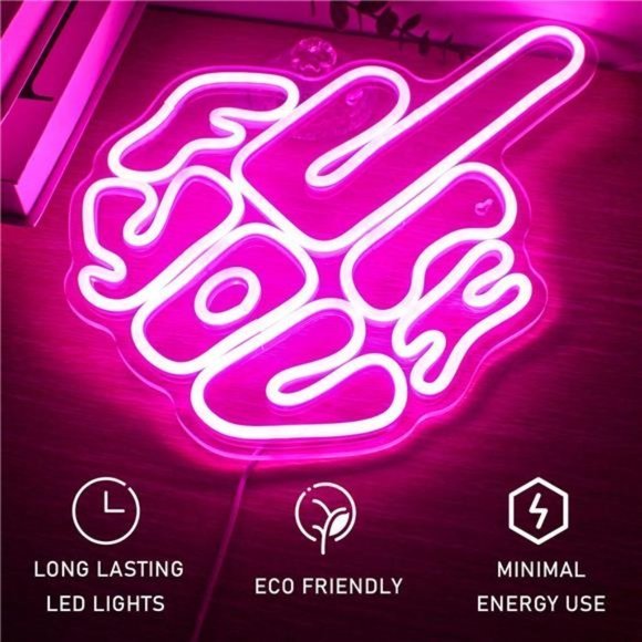 NEW Pink LED Neon Light Sign Decor - Picture 4 of 5